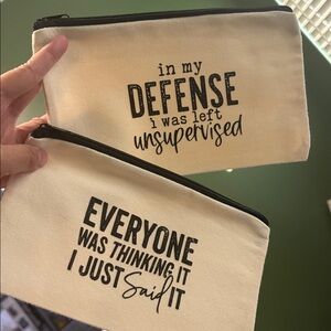 Makeup pouch/ pencil case NEW 2pcs